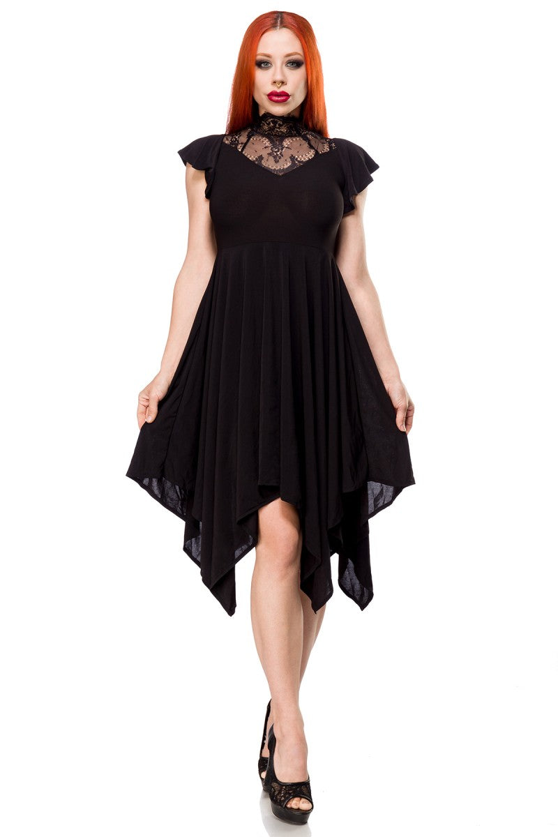 Kleid mit Spitzeneinsatz 93000 - 3XL Kleid mit Spitzeneinsatz 93000 - 3XL